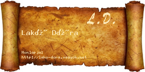 Lakó Dóra névjegykártya